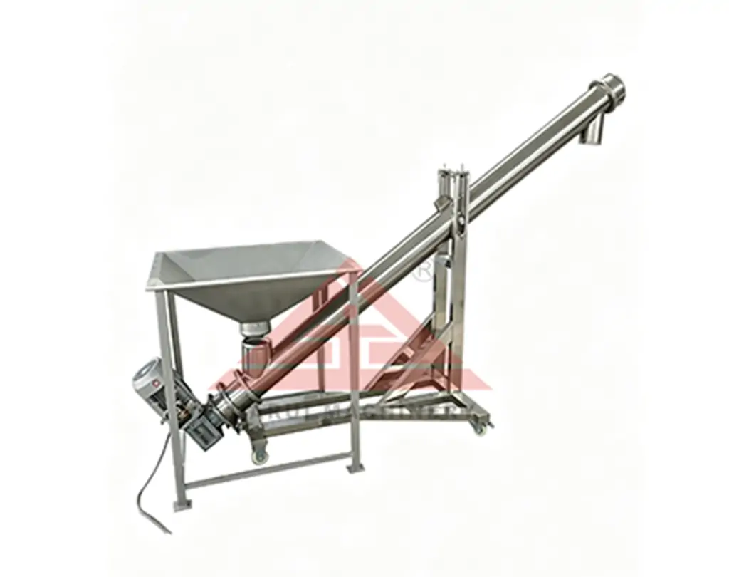 Vibrating Hopper Inclined Screw Conveyor Snus Auger Feeding Machine