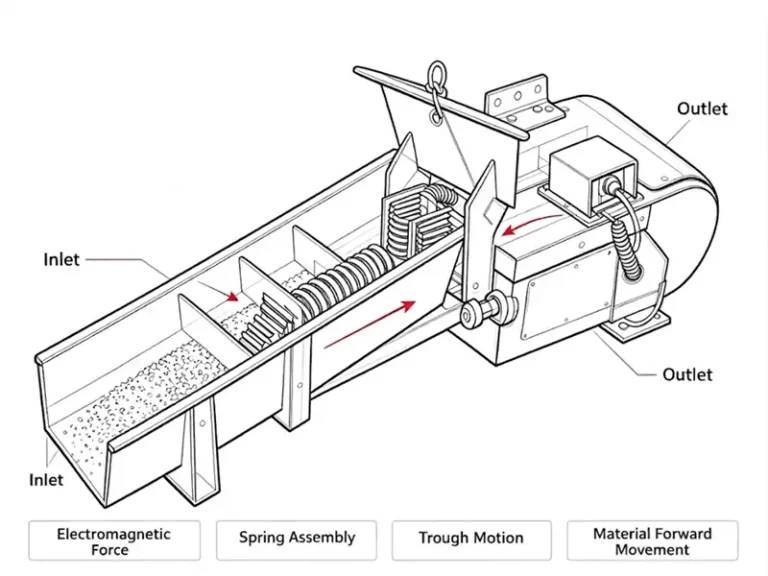 Funktionsprinzip des elektromagnetischen Vibrationsaufgebers
