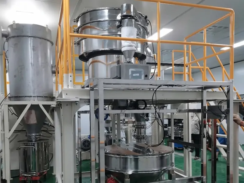 Rotary Vibrating Screen Installed in a Production Line