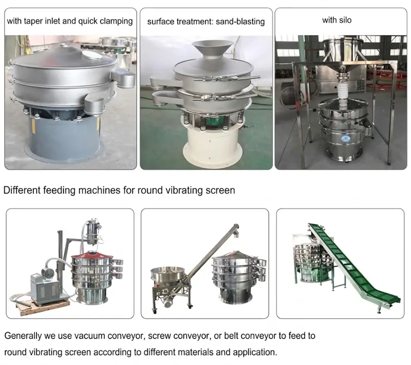 Rotary vibrating screen installation