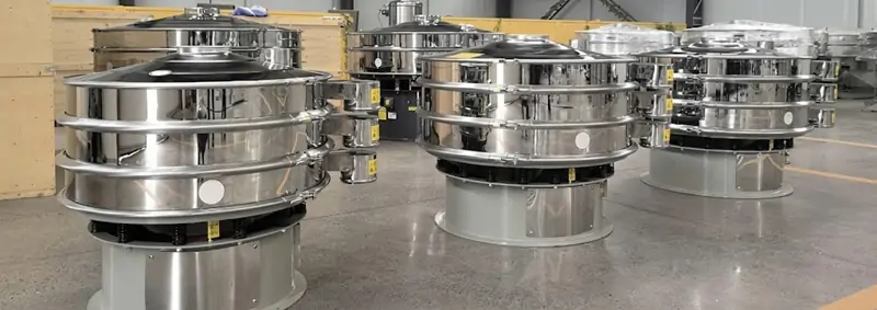 Rotary vibrating screen machine